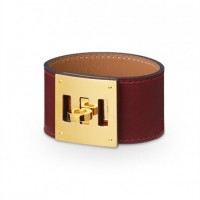 Hermes Kelly Dog Coffee Bracelet With Gold